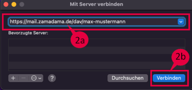 Anleitung zur Verbindung mit dem Server