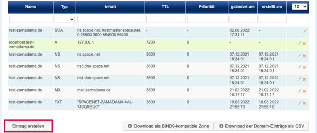 Anleitung zum hinzufügen von weiteren Domains