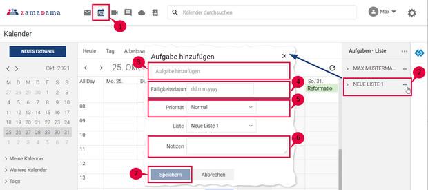 Schritt-für-Schritt-Anleitung zum Hinzufügen einer Aufgabe