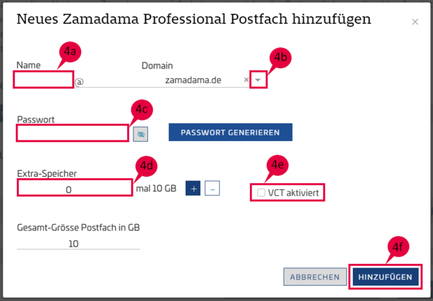 Schritt-für-Schritt-Anleitung zum Hinzufügen eines Postfachs